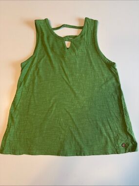 Matilda Jane (35) Green Sleeveless Tank Top with Keyhole Detail Sz 10 EUC